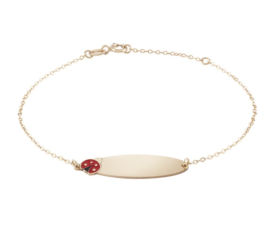 BRACCIALE ORO GIALLO 9 KT E SMALTO - COCCINELLA - BLISS