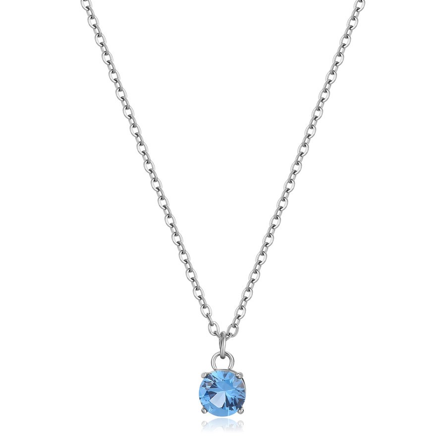 COLLANA DAZZLY IN ACCIAIO 316L, CON PENDENTE CUBIC - S