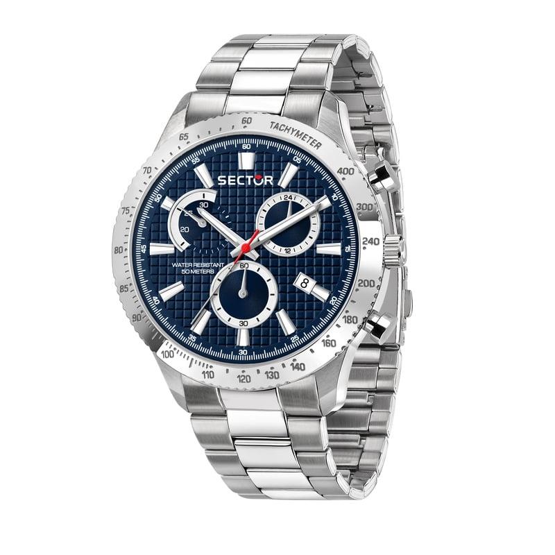 OROLOGIO 270 45MM CHR BLUE DIAL BR SS - SECTOR