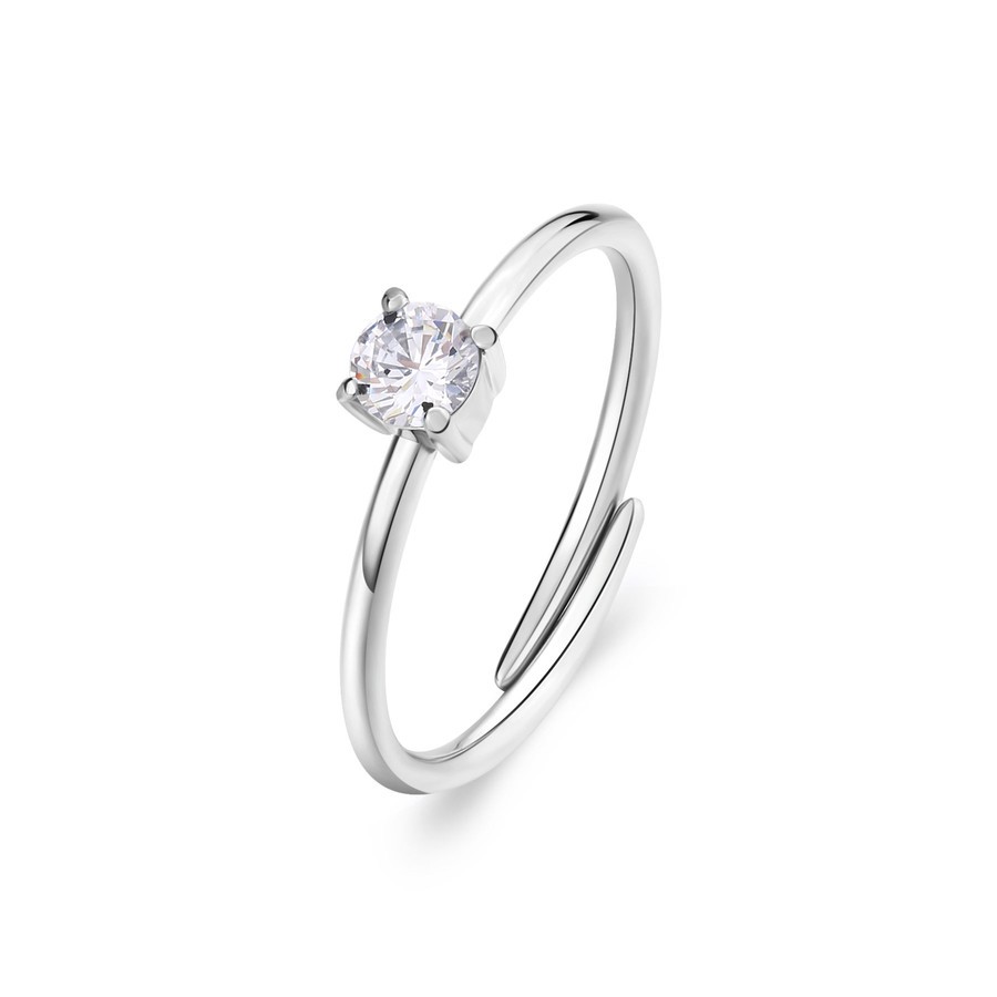 ANELLO DAZZLY IN ACCIAIO 316L E CUBIC ZIRCONIA - S