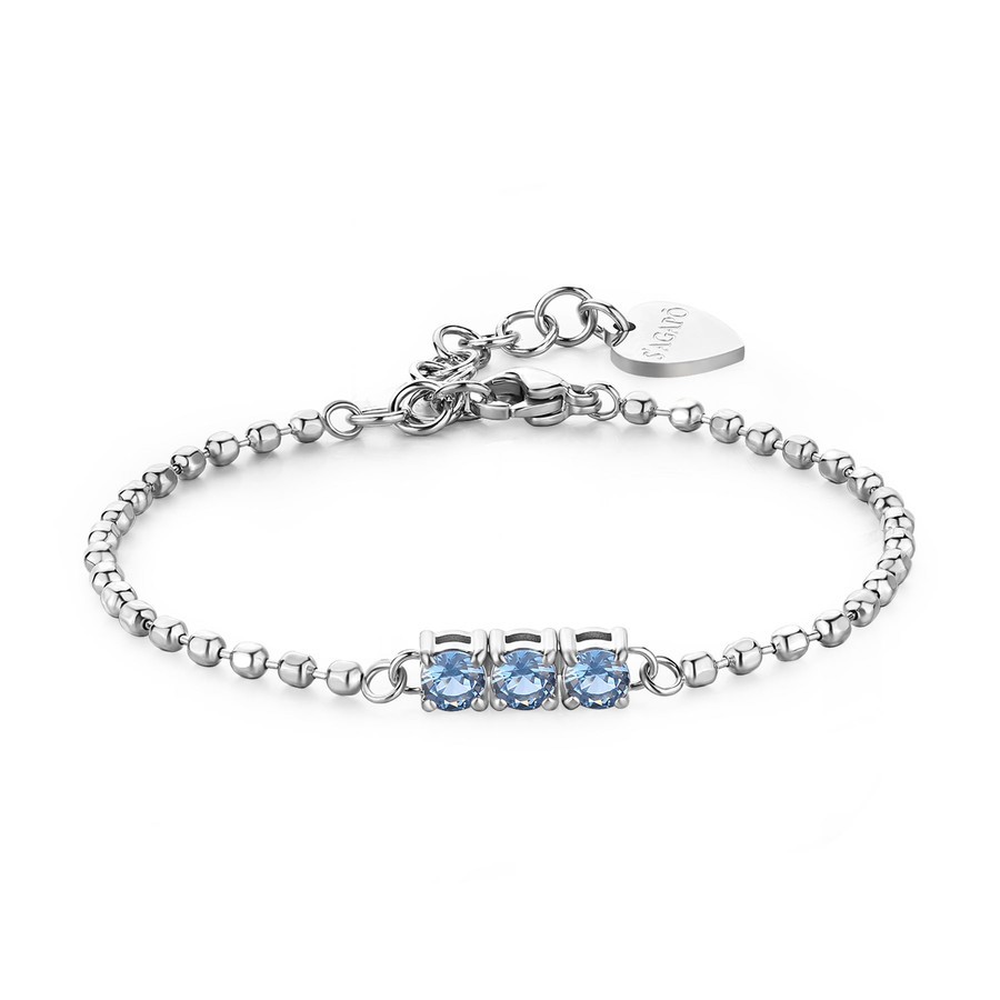 BRACCIALE DAZZLY IN ACCIAIO 316L, CENTRALE IN CUBI - S