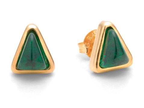 ORECCHINI GREEN BLADE DORATI - GIOVANNI RASPINI