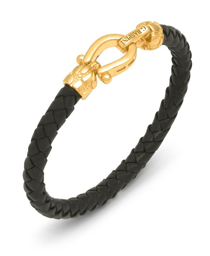 BRACCIALE CUOIO CROCO DORATO - GIOVANNI RASPINI