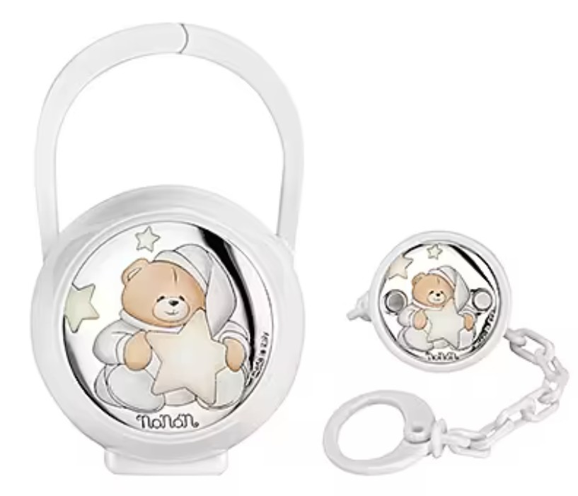 PORTACIUCCIO NANAN IN ARGENTO COLORE BIANCO - NANAN