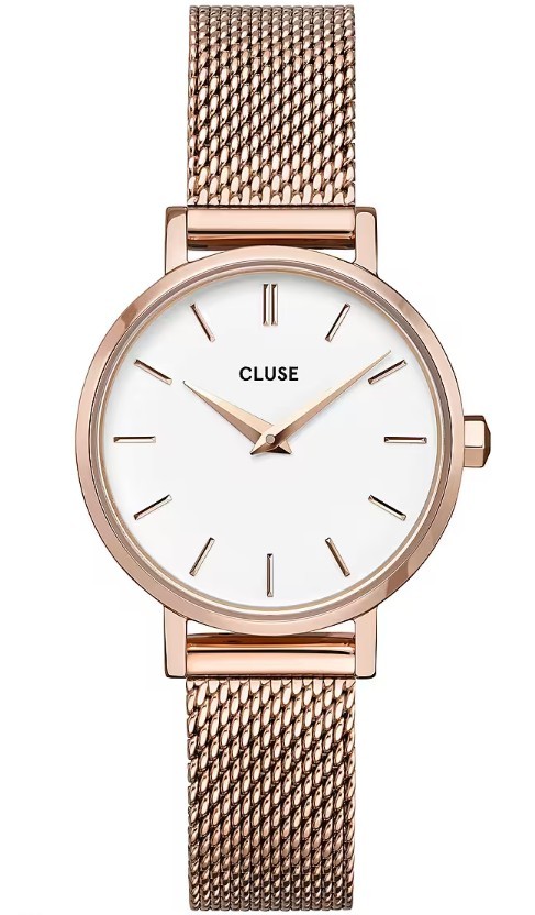 CLUSE LA BOH&Egrave;ME PETITE MESH WHITE, ROSE GOLD COLOUR - CLUSE