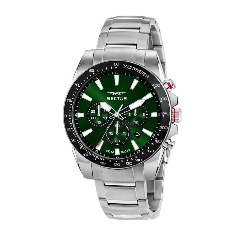 OROLOGIO 450 43MM CHR GREEN DIAL BR SS - SECTOR