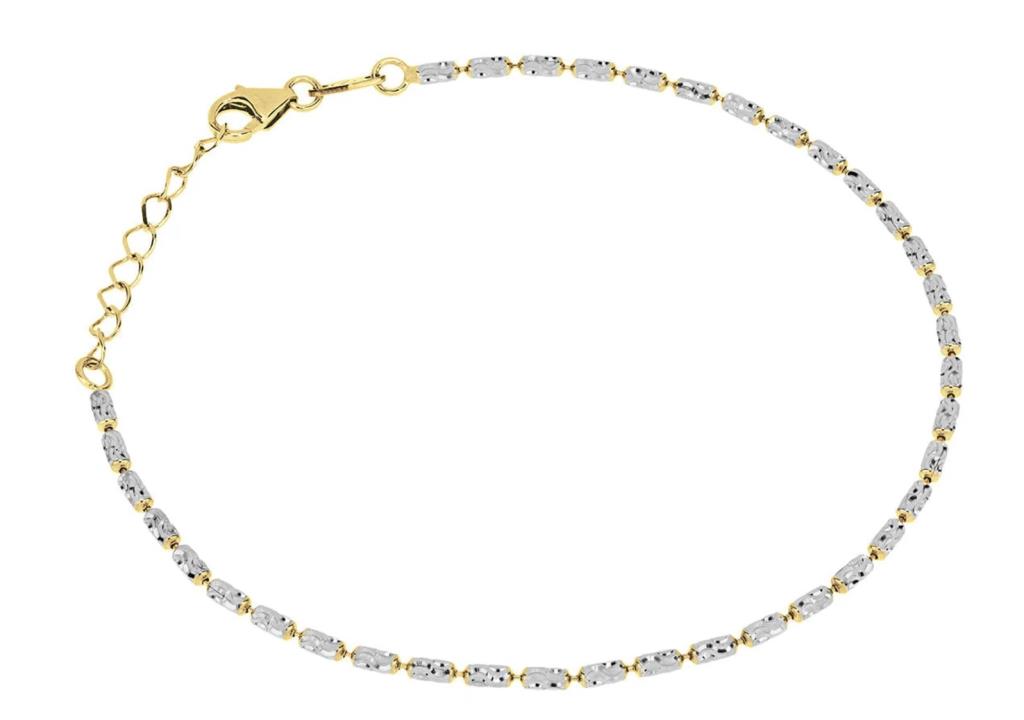 BRACCIALE CANDY IN ORO BIANCO E GIALLO BIMBA/RAGAZZA - DESMOS