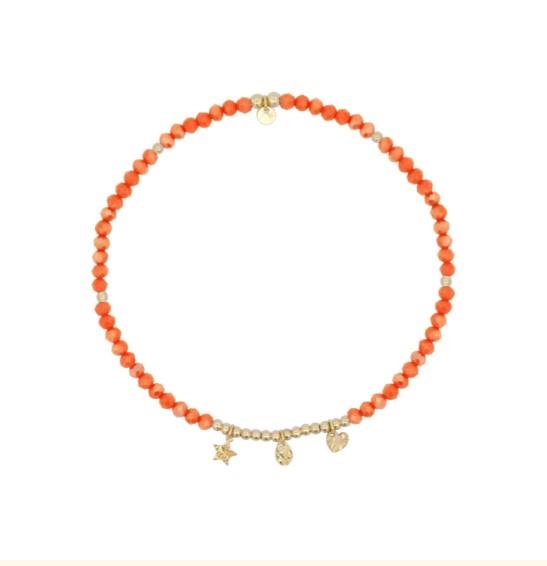 CAVIGLIERA ELASTICA ARANCIONE - ANKLETS MANIA RUE DES MILLE - RUE DES MILLE