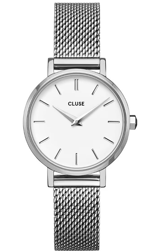 CLUSE LA BOH&Egrave;ME PETITE MESH WHITE, SILVER COLOUR - CLUSE