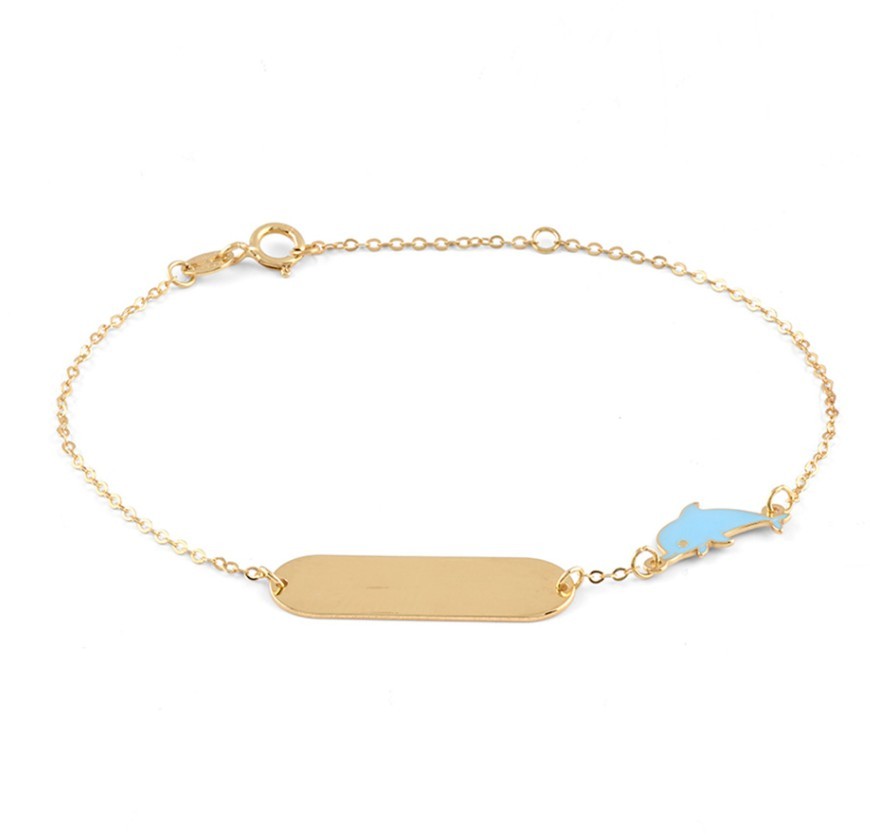 BRACCIALE OG 9KT SMALTO-DELFINO - BLISS