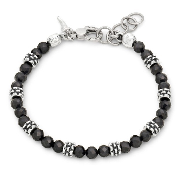 BRACCIALE SPINELLO NERO BORCHIE CM 22 - GIOVANNI RASPINI
