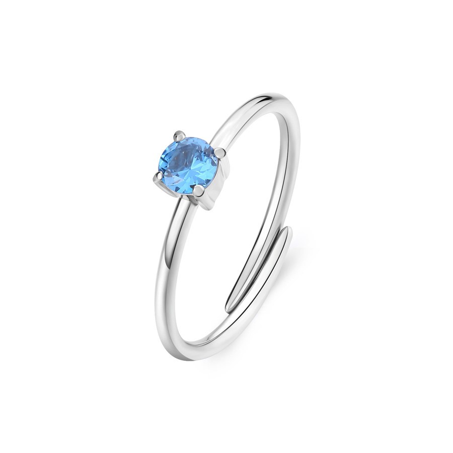 ANELLO DAZZLY IN ACCIAIO 316L E CUBIC ZIRCONIA COL - S