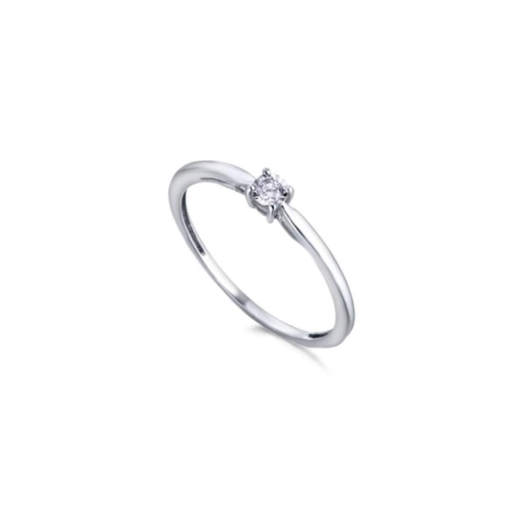 ANELLO SOLITARIO IN ORO E DIAMANTE - LE CARRE