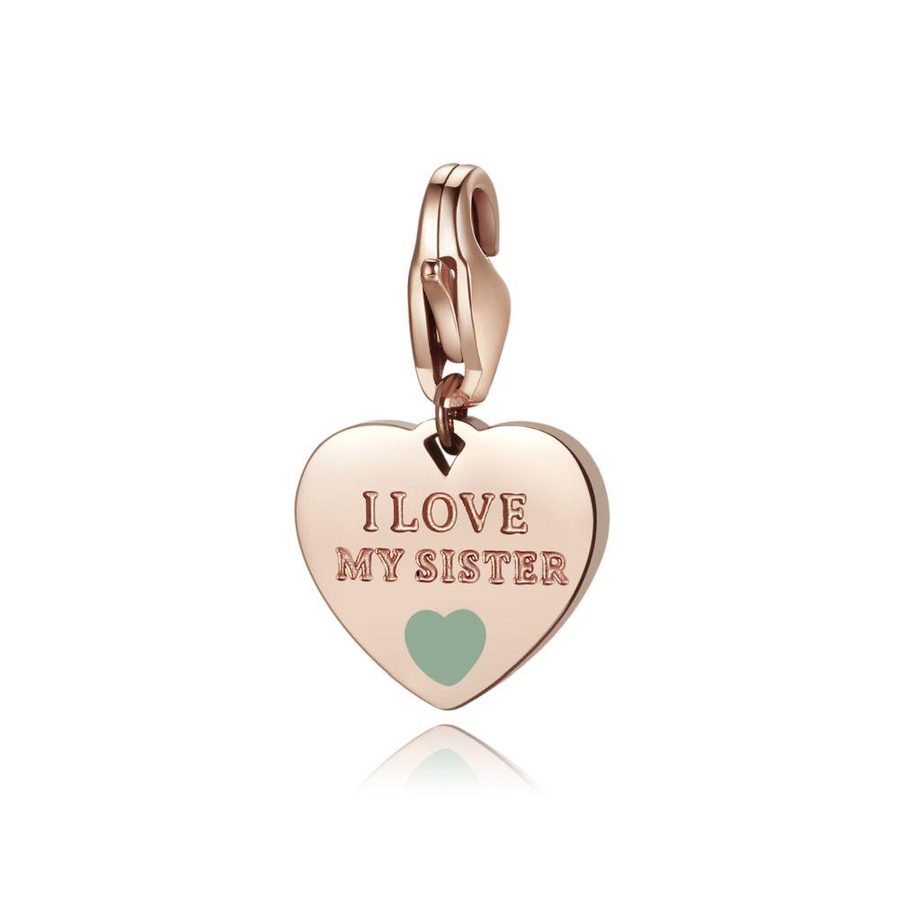 CHARM CUORE ROS&Egrave; "I LOVE MY SISTER" - S