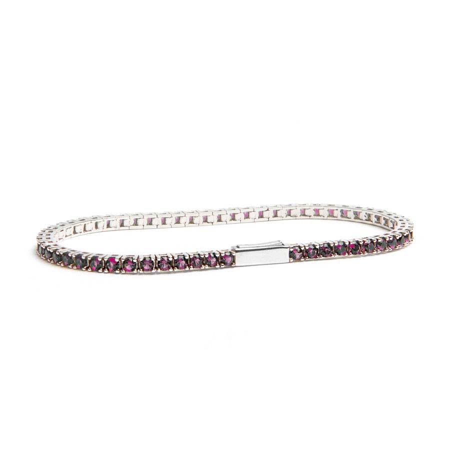 BRACCIALE TENNIS IN ARGENTO CON ZIRCONI ROSSI 2,5MM - JIMMY O