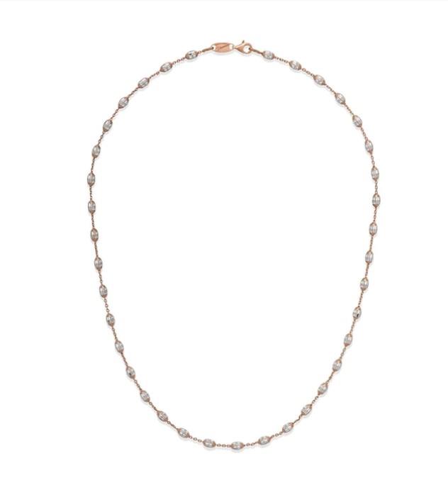 COLLANA STATION NEBULA 76 CM SILVER E ROSA - DESMOS
