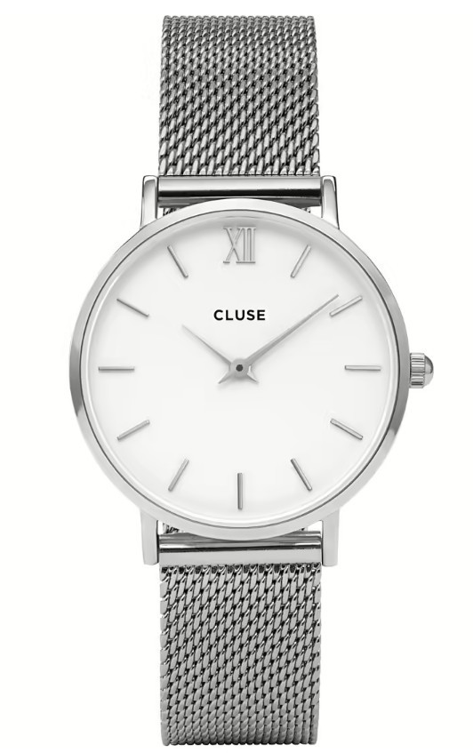 CLUSE MINUIT MESH WHITE, SILVER COLOUR - CLUSE
