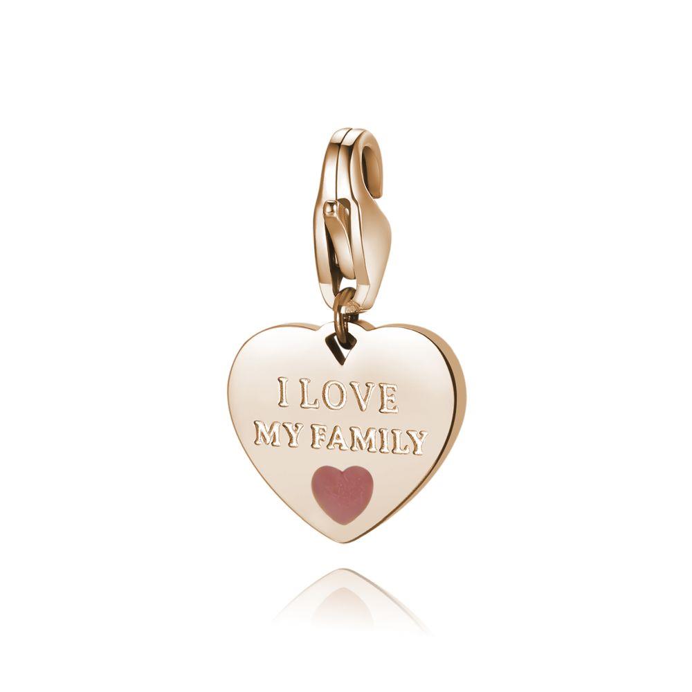 CHARM CUORE ROS&Egrave; "I LOVE MY FAMILY" - S
