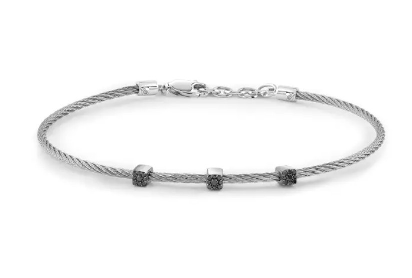 BRACCIALE ACCIAIO ORO BRUNITO E DIAMANTI - SALVINI