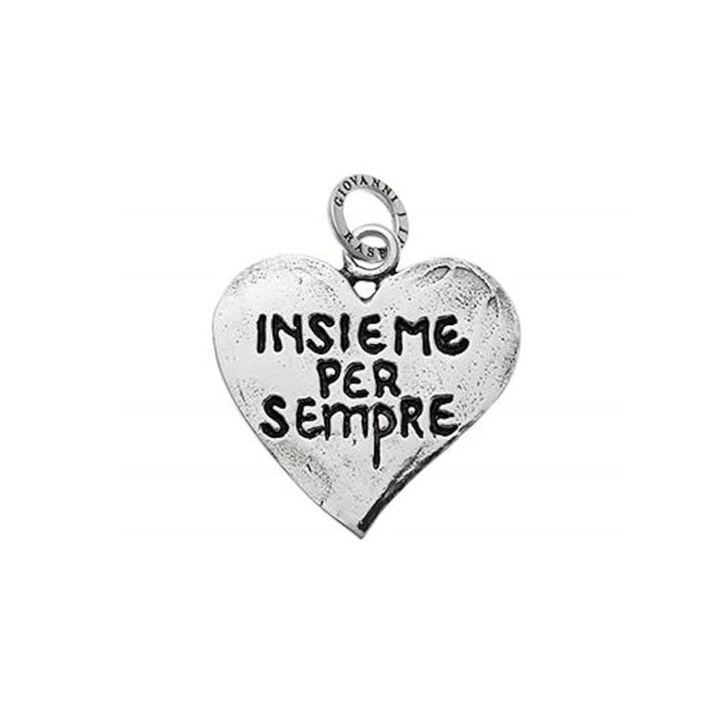 CHARM CUORE IN ARGENTO &ldquo;INSIEME PER SEMPRE&rdquo; - GIOVANNI RASPINI