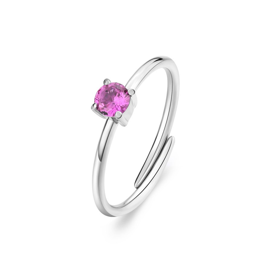 ANELLO DAZZLY IN ACCIAIO 316L E CUBIC ZIRCONIA COL - S