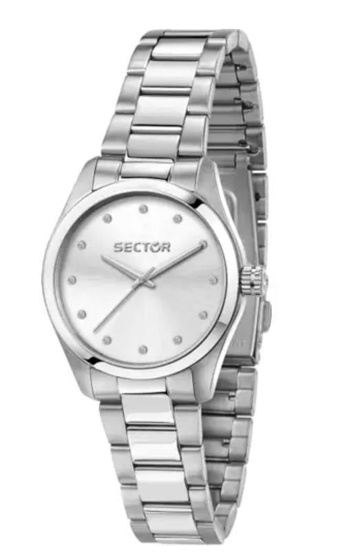 270 30MM 3H WHITE SILVER DIAL BR SS - SECTOR