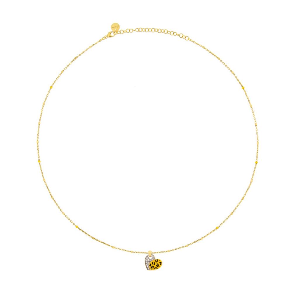 GIROCOLLO CON CUORE - SMALTO MACULATO - RUE DES MILLE